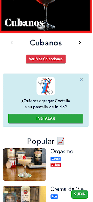 instalar app cocteles gratis android