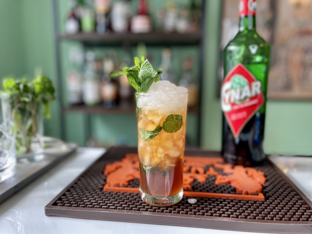 cynar julep coctel